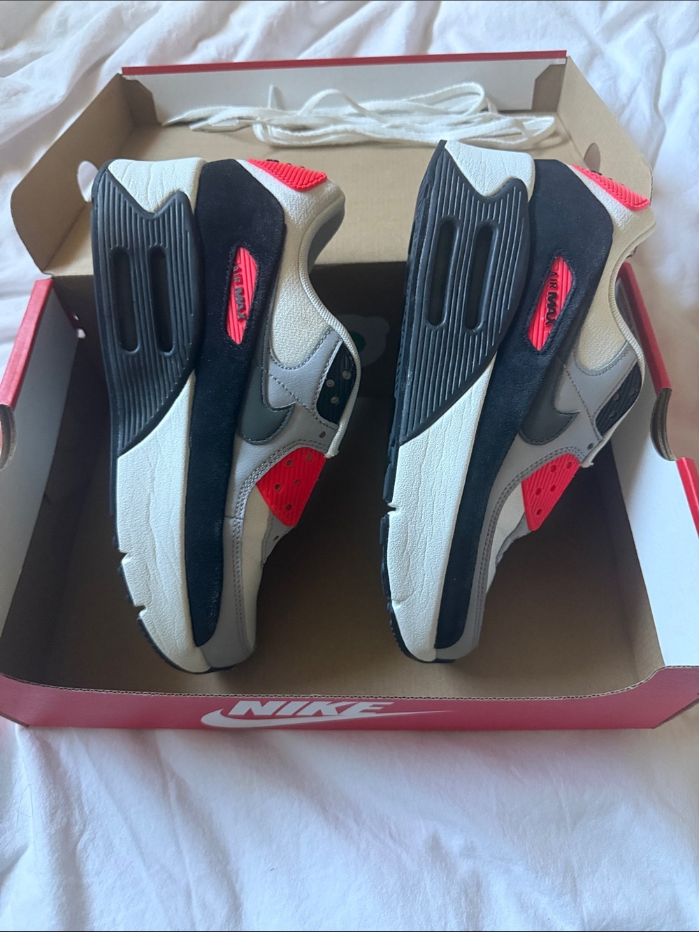 Nike Retro Runner Shoes - White, Black & Pink-Red